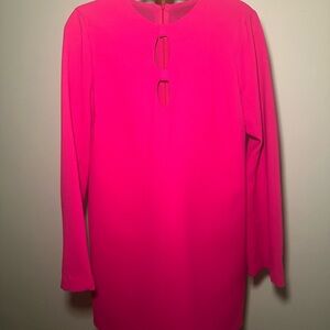 Zara Vibrant Pink Long Sleeve Dress